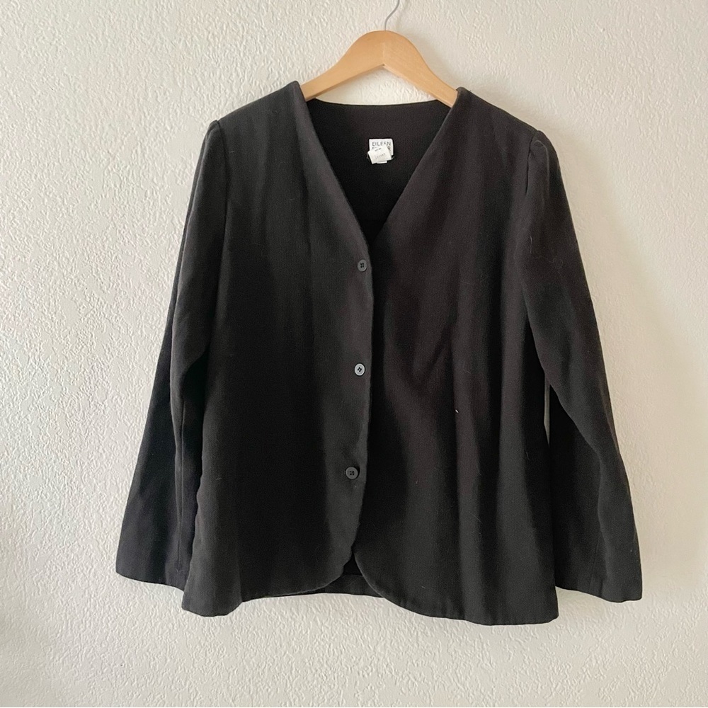 Eileen Fisher Cardigan 100% Wool Light Jacket